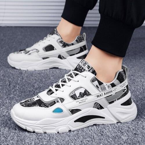 Mens Breathable Lightweight Sports Shoes Lace Up Outdoor Trend Sneakers Casual Running Shoes Non-slip Soft Sole 35-44