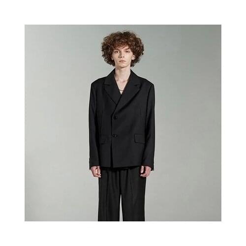 Mens suit, suit, Yamamoto style, minimalism, loose minimalism, black business coat, trendy man