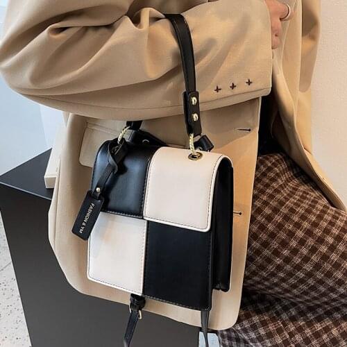 New Fashion Small Crossbody Bags for Women Square Top Handle Satchel Ladies Purses and Handbags Side Sling Messenger Bag