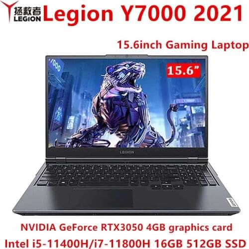 New Lenovo LEGION Y7000 2021 Gaming Laptop Intel Core i5-11400H/i7-11800H GeForce RTX 3050 4G raphics card 16G 512G SSD 15.6inch