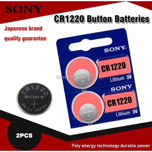 2PCS/LOT Original SONY CR1220 Button Cell Batteries CR 1220 3V Lithium Coin Battery BR1220 DL1220 ECR1220 LM1220