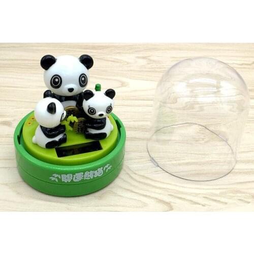 Panda ornament Solar Doll Swing Giant Panda Cute Shaking His Head Interior Decoration Car Ornaments Unisex Plastic Electronic