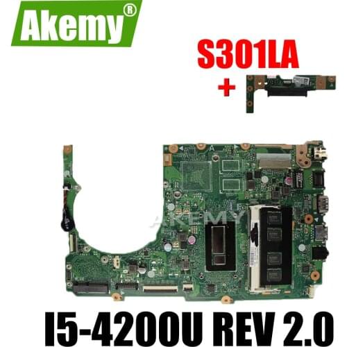 Send board+S301LA Motherboard REV2.0 I5-4200U For Asus Q301LP Q301L S301L Laptop motherboard S301LA Mainboard S301LA Motherboard