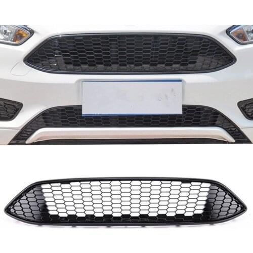 Car Front Center Honeycomb Mesh Grille Bumper Fit For Ford Focus 2015 2016 2017 2018 Hatchback Sedan