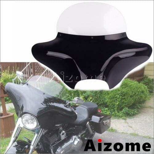 Motorcycle Front Batwing Fairing Clear Windshield Air Wind Deflector For Harley Touring Road King Switchback FLD Softail Fat Boy