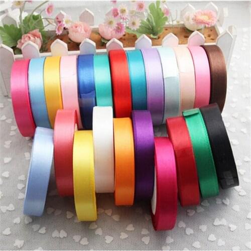 Silk Satin Ribbon 15mm 25 Yards Wedding Party Festive Event Decoration Crafts Gifts Wrapping Apparel Sewing Fabric Supplies tape