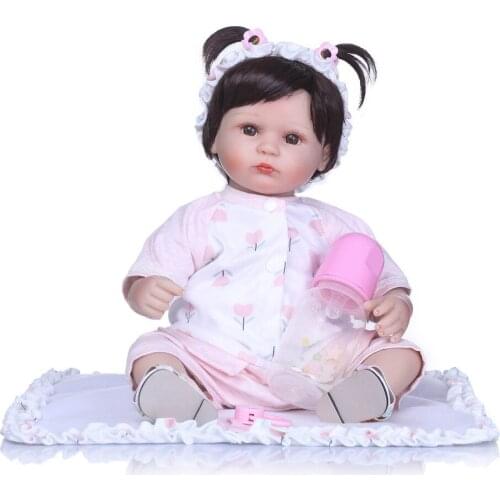 NPK 40cm Silicone Reborn Baby Doll Kids Playmate Gift for Girls Baby Doll Alive Soft Toys for Bouquets Doll Bebes Reborn Toys