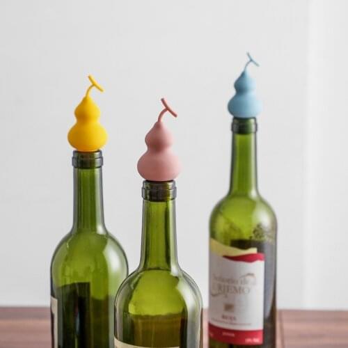 Cute Gourd and Cactus Shape Wine Bottle Stopper Creative Silicone Fresh Keeping Bottle Cap Decorative Wine Corks