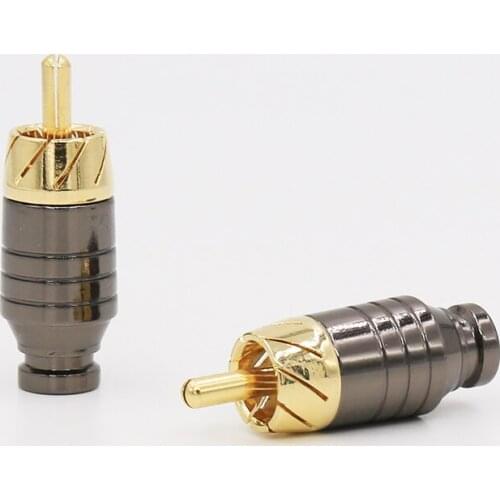 Pailiccs Copper RCA Plug Gold Plated Audio Video Adapter Connector
