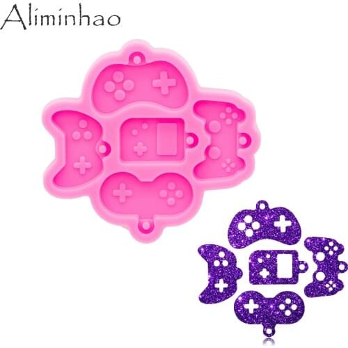 DY1008 Super Glossy Gaming Keyboard Resin Molds, Keychain Silicone Moulds for Craft DIY Epoxy Resin, Chocolate Fondant Cake