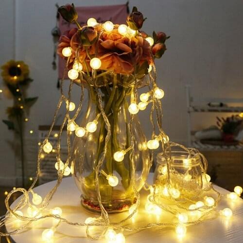 Led String Lights Garland Fairy Gypsophila Bubble Ball Lamp Battery USB Indoor For Christmas Wedding Decoration Holiday Lighting