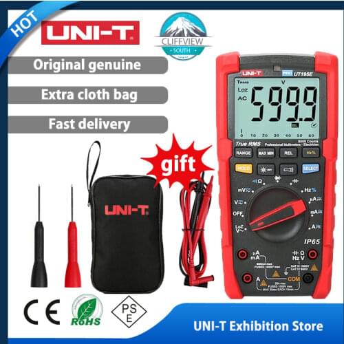 UNI-T UT195E Industrial Waterproof multimeter IP65 Flashlight UT195E LoZ Voltage Measurement True RMS Digital Multimeter