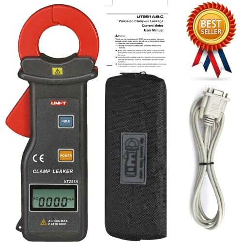UNI-T UT251A High Sensitivity Leakage Current Clamp Meter Current Detection Multitester Leakage Detection Clamp Meter
