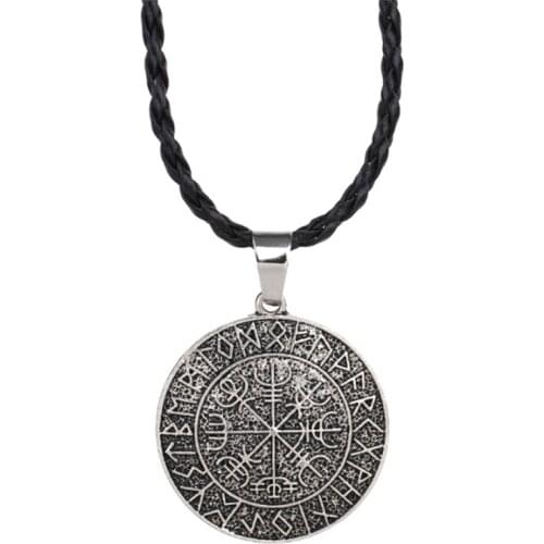 Vegvisir Amulet Pendant Necklace Valknut Odins Symbal Of Norse Necklace Nordic Slavic Jewelry