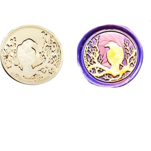 WYSE Crow Bird Raven On Tree Wax Seal Stamp Wedding Party Birthday Invitation Stamp Letter Envelope Seal Wax Stamp & Stick Set