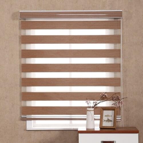 Zebra Roller Shades 5 Colors Blackout Cloth Bead Chain Roller Blind Window Roller Shades Aluminum Up Down Rail Slat Bead Rope
