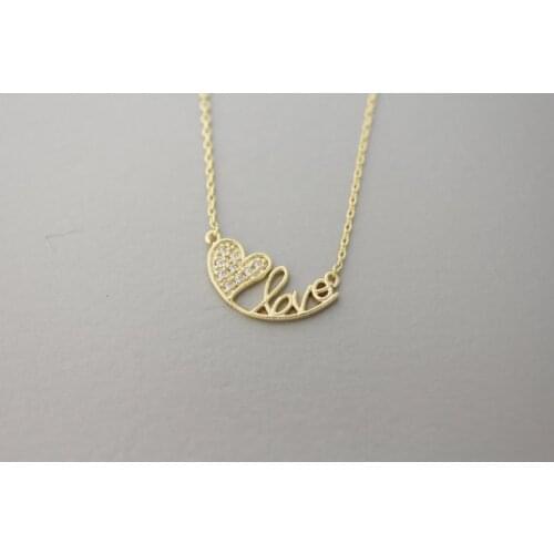 Gold/Silver Love Heart Pendant Necklace Lover Lady Girl Gifts Bijoux Fashion beauty Jewelry