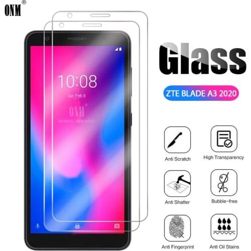 2Pcs Tempered Glass For ZTE BLADE A3 A5 A7 2020 Screen Protector For ZTE BLADE A3 A5 A7 2020 Protective Glass Film