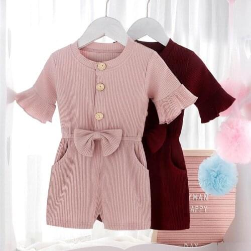 2021 Baby Clothes Summer Short Sleeve Newbornbaby Clothing Newborn Baby Girl Boy Romper Jumpsuit For Twins Overall Casual Outfit