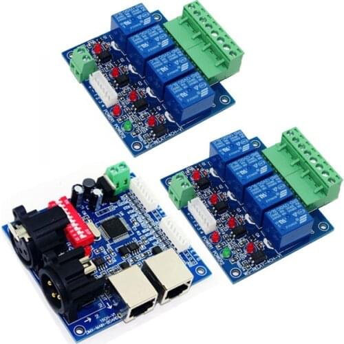 4 Channel Relay Switch DMX512 Controller Relay Output DMX Relay Control 4 Way Relay Switch(max 10A) 4CH Dimmer