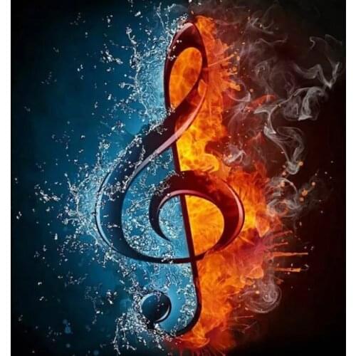 5D Diamond Painting Musical Symbol Handmade DIY Diamond Painting Embroidery Mosaic Cross Embroidery Artist Painting