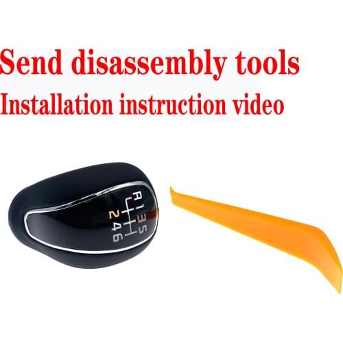 Brand New Black Leather Manual Stick Gear Shift Knob Lever Shifter 6-Speed For Hyundai Creta IX25 Kia Forte Cerato K3 2012-2016