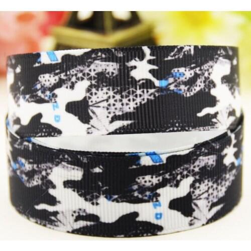 22mm 25mm 38mm 75mm Abstract figure cartoon printed Grosgrain Ribbon party decoration 10 Yards X-04592