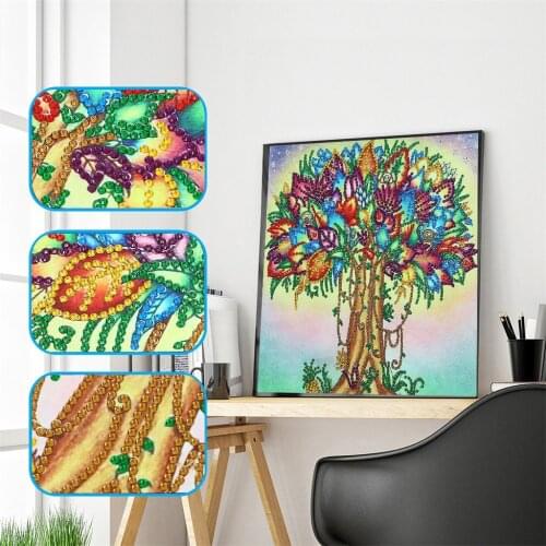 5D DIY Diamond Painting Tree Special Shaped Diamond Painting Rhinestone Cross Stitch Mosaic Kits Handmade Embroider Craft Gifts