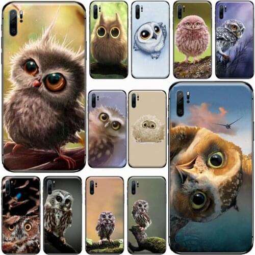 Cartoon owl funny animal Phone Cases For Huawei honor Mate P 9 10 20 30 40 Pro 10i 7 8 a x Lite nova 5t Soft silicone funda