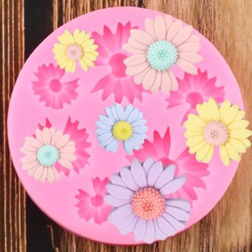 Chrysanthemum Flower Silicone Mold Cupcake Topper Fondant Cake Decorating Tools Candy Polymer Clay Chocolate Gumpaste Moulds