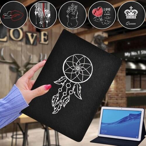 For Huawei MediaPad M5 Lite 8/T5 10 10.1"/ T3 10 9.6"/T3 8.0/M5 10.8" Tablet Pu Leatehr Stand Cover for MediaPad M5 Lite 10.1"