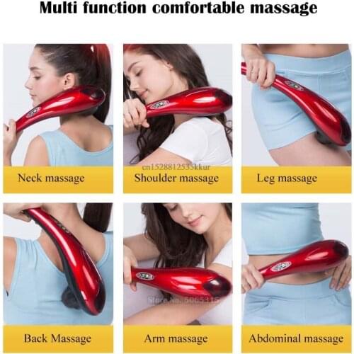 220V Electric dolphin massage stick cervical massager neck shoulder waist home massage hammer back multifunctional whole body