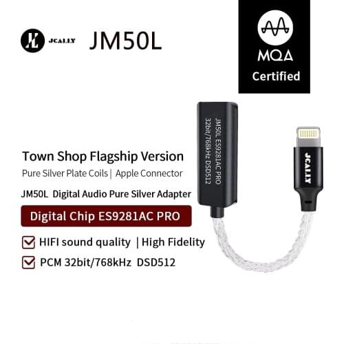 JCALLY JM20 High Performance CS43131 DAC decoder Type-C to 3.5mm Headphone Amplifier Adapter for Android Windows MacOS