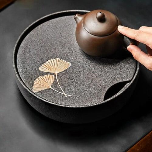 Creative Ceramic Tea Tray Drainage Creative Tea Table Water Storage Tea Tray Chinese Style Vassoio Teaware Accessories DI50CP