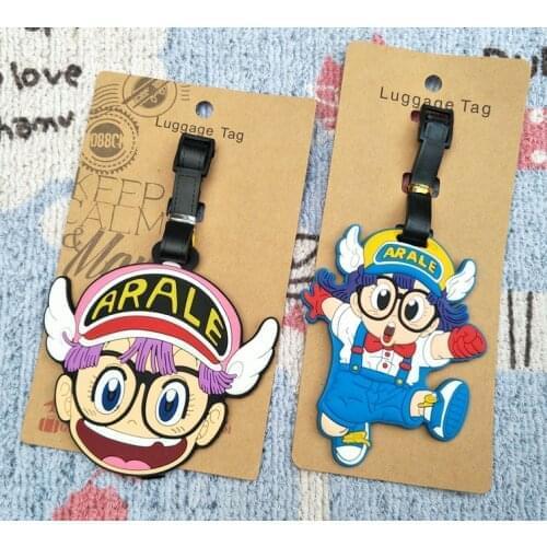 LISM Arale Girl Anime Travel Accessories Luggage Tag Suitcase ID Address Portable Tags Holder Baggage Label New