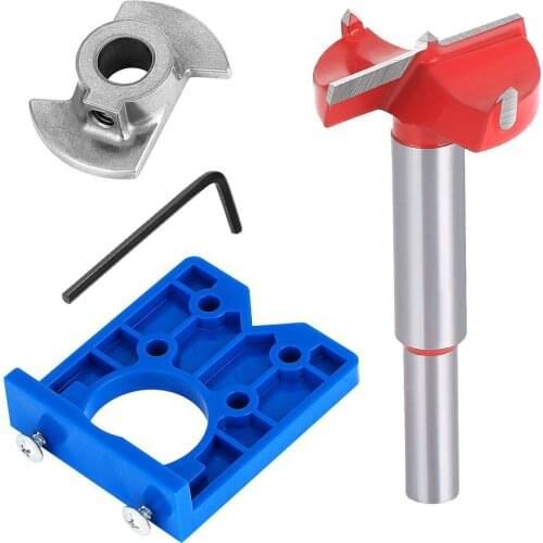 Concealed 35mm Hinge Drilling Hinge Jig Boring Hole Drill Guide Locator Forstner Bits Set Wood Cutter Carpenter Woodworking Tool
