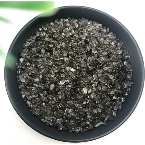 50g 2-5mm Natural Ice Black Obsidian Crystal Gravel Stones Reiki Healing Decor Natural Stones and Minerals
