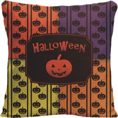 Cotton Linen Evil Pumpkin Masks Throw Pillow Case Decorative Cushion Cover Pillowcase Customize Gift By Lvsure For Car Sofa Seat
