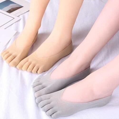 Women Orthopedic Compression Five Toe Socks Fashion Ultra Low Cut Liner Slippers Invisibility For Women Five Toe Socks