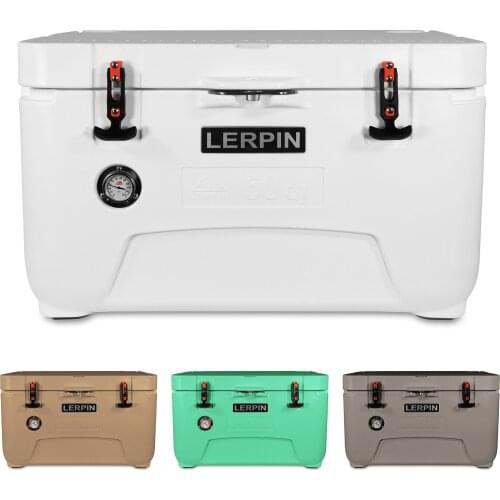 Wholesale 50qt Rotomolded Food Grade LLDPE Ice Cooler Box From LERPIN Factory