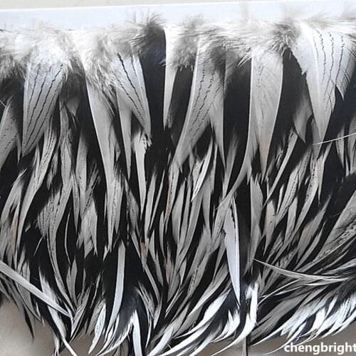 Wholesale 10m high quality natural Pheasant feathers Ribbon 5-6inch/12-15cm Width Clothing accessories diy Carnival decoration