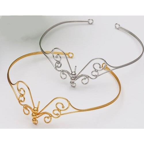 1pcs Butterfly Shaped Headband Metal Headband DIY Jewelry Accessories