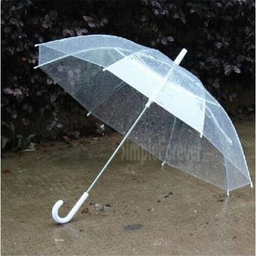 Wholesale Transparent Multicolor Umbrellas Clear PVC Umbrellas Long Handle Rainproof Umbrellas 50pcs/lot