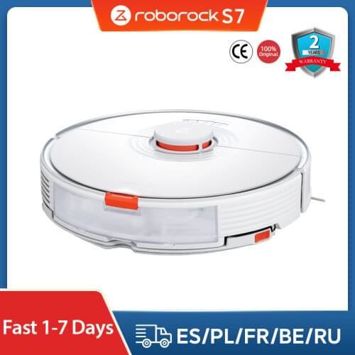 Roborock S7 Robot Vacuum Cleaner For Home Laser Navigation sonic Robot Vacuums Wet Dry Auto Mopping Sweeping Dust 0.5L Dust Box
