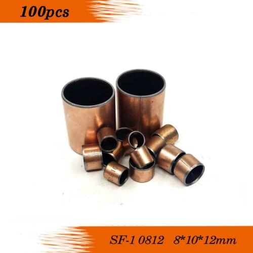 SF-1 8*10*12 SF-1 0812 Oilless bush DU Self-lubricating bushing Sintered bush the Size 8*10*12mm