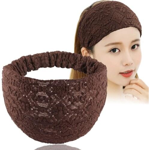 Wide - sided elastic headband out simple anti - slip headdress scarf