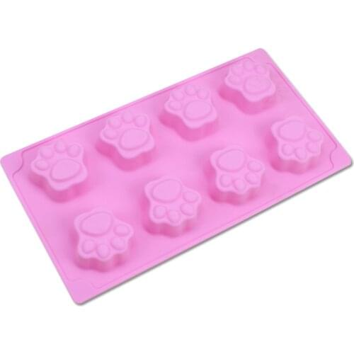 Small Dog Cat Foot Footprint DIY Silicone Cake Mold Chocolate Mould Ice Soap Fondant Sugarcraft Cake Tool Cookie Decorating D750
