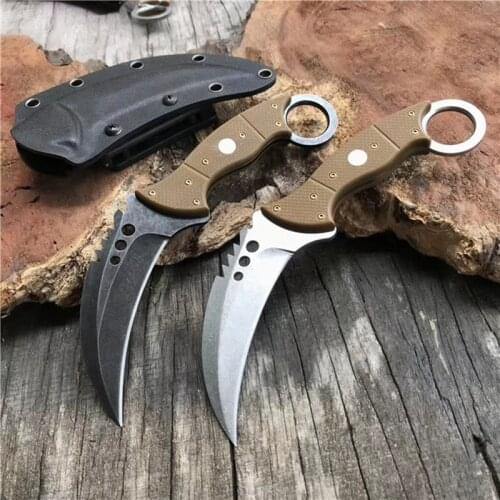 Tiger Claw Fixed Blade Outdoor Survival Claw Tactical Knife High Quality Camping Knife outdoor Tools