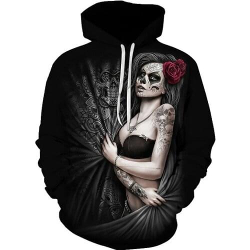 Men Women Children Skull Spring And Autumn Hoodies Fashion Long Sleeve Ghost Rider Cool 3D Print Tops Harajuku Streetwear