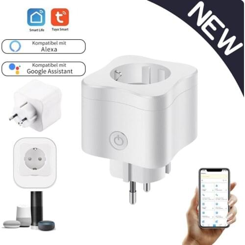 10A EU Smart WiFi Plug Tuya Smart Life Wifi Wireless Smart Socket Outlet With Alexa Google Home Voice Control 100-240V